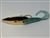 <b>1/4 oz. Gold Gator Weedless Spoon - Sky Blue Worm Trailer.</b>