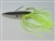<b>1/4 oz. Matte Silver Gator Weedless Spoon - Chartreuse  Skirt Trailer</b>