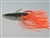 <b>1/4 oz. Matte Silver Gator Weedless Spoon - Orange Skirt Trailer.</b>