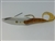 <b>1/4 oz. Matte Silver Gator Weedless Spoon - Root Beer Worm Trailer</b>