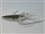 <b>1/4 oz. Matte Silver Gator Weedless Spoon - White Skirt Trailer.</b>