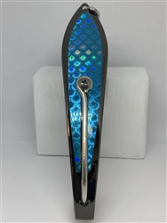 #350 Gator KingspoonÂ® Black Nickel - Sky Blue Tape