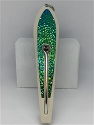 #350 Gator KingspoonÂ® Bone Powder Coat - Bluegreen Ice Tape