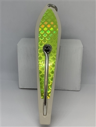#350 Gator KingspoonÂ® Bone Powder Coat - ChartreuseT ape
