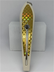 #350 Gator KingspoonÂ® Bone Powder Coat - Gold Tape