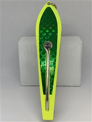 <b>#350 Gator KingspoonÂ® Chartreuse Powder Coat - Emerald Tape</b>