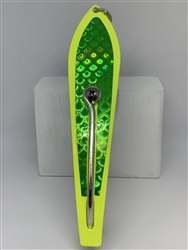 <b>#350 Gator KingspoonÂ® Chartreuse Powder Coat - Lime Green Tape</b>