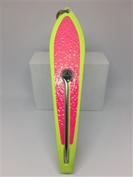 #350 Gator KingspoonÂ® Chartreuse Powder Coat - Pink Ice Tape