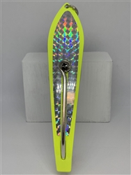 <b>#350 Gator KingspoonÂ® Chartreuse Powder Coat - Silver Tape</b>