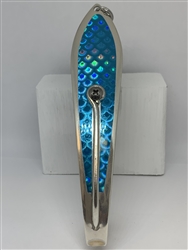 <b>#350 Gator KingspoonÂ® Matte Silver - Sky Blue Tape</b>