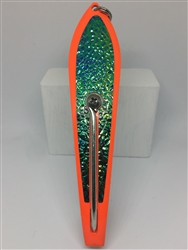 #350 Gator KingspoonÂ® Orange Powder Coat - Bluegreen Ice Tape