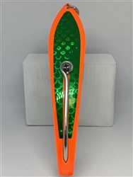 #350 Gator Kingspoon&#174; Orange Powder Coat - Emerald Tape