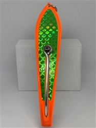 #350 Gator KingspoonÂ® Orange Powder Coat - Lime Green Tape