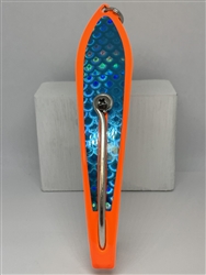 #350 Gator KingspoonÂ® Orange Powder Coat - Sky Blue Tape
