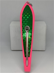 #350 Gator Kingspoon&#174; Pink Powder Coat - Emerald Tape