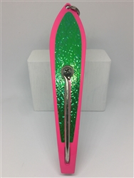 #350 Gator KingspoonÂ® Pink Powder Coat - Green Ice Tape