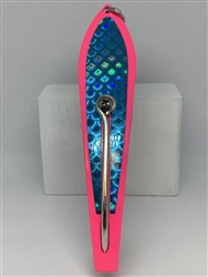 #350 Gator KingspoonÂ® Pink Powder Coat - Sky Blue Tape