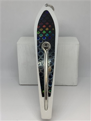 #350 Gator KingspoonÂ® Pearl White Powder Coat - Black Tape