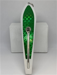 #350 Gator KingspoonÂ® Pearl White Powder Coat - Emerald Tape