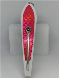 #350 Gator KingspoonÂ® White Powder Coat - Pink Tape