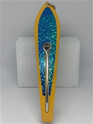 <b>#350 Gator KingspoonÂ® Yellow Powder Coat - Blue Ice Tape </b>