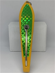 <b>#350 Gator KingspoonÂ® Yellow Powder Coat - Lime Green Tape </b>