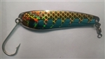 <b> 4 oz. Silver Gator Casting Spoon with Gold Tape - J Hook</b>