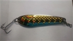 <b> 4 oz. Silver Gator Casting Spoon with Gold Tape - Treble Hook</b>