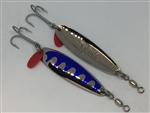 1/2 oz. Silver Gator Casting Spoon with Blue Tape
