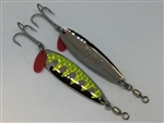 1/2 oz. Silver Gator Casting Spoon with Chartreuse Tape