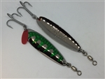1/2 oz. Silver Gator Casting Spoon with Emerald Tape