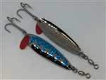1/2 oz. Silver Gator Casting Spoon with Sky Blue Tape