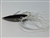 1/2 oz. Black Gator Weedless Spoon with White Skirt Trailer.