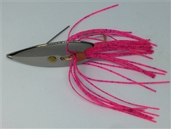 1/2 oz. Chrome Gator Weedless Spoon with Pink Skirt Trailer.