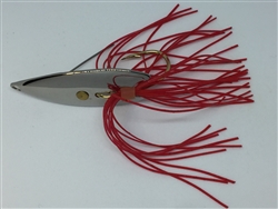 1/2 oz. Chrome Gator Weedless Spoon with Red Skirt Trailer.