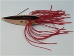 1/2 oz. Copper Gator Weedless Spoon with Red Skirt Trailer