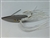 1/2 oz. Chrome Gator Weedless Spoon with White Skirt Trailer.