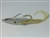 1/2 oz. Matte Silver Gator Weedless Spoon with Gold Worm Trailer.