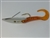 1/2 oz. Matte Silver Gator Weedless Spoon with Orange Worm Trailer.