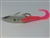 1/2 oz. Matte Silver Gator Weedless Spoon with Pink Worm Trailer.