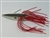 1/2 oz. Matte Silver Gator Weedless Spoon with Red Skirt Trailer.