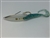 1/2 oz. Matte Silver Gator Weedless Spoon with Sky Blue Worm Trailer.