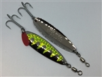 3/4 oz. Silver Gator Casting Spoon with Chartreuse Tape