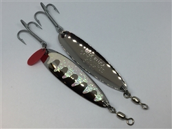 3/4 oz. Silver Gator Casting Spoon with Glow Ice Tape