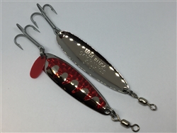 3/4 oz. Silver Gator Casting Spoon Red Tape - Treble Hook