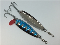 3/4 oz. Silver Gator Casting Spoon with Sky Blue Tape