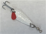 3/16 oz. White Powder Coat Gator Mr. Red Hammered Spoon
