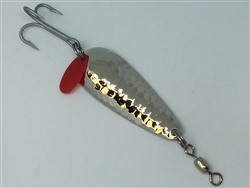 3/8 oz. Silver Gator Mr. Red Hammered Spoon